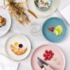 imageAmorArc Ceramic Dinnerware Set for 4  Speckled Stoneware Plates and Bowls with unglazed terracotta  Scratch Resistant Dishwasher ampamp Microwave Safe Dishes Sets 12Pcs PinkModernColorful