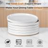 imageAmorArc Ceramic Dinnerware Set for 4  Speckled Stoneware Plates and Bowls with unglazed terracotta  Scratch Resistant Dishwasher ampamp Microwave Safe Dishes Sets 12Pcs PinkModernWhite