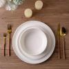 imageAmorArc Ceramic Dinnerware Sets Wavy Rim Stoneware Plates and Bowls Sets Highly Chip and Crack Resistant  Dishwasher ampamp Microwave ampamp Oven Safe Dishes set Service for 4 12pcMatte Speckled White
