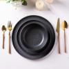 imageAmorArc Ceramic Dinnerware Sets Wavy Rim Stoneware Plates and Bowls Sets Highly Chip and Crack Resistant  Dishwasher ampamp Microwave ampamp Oven Safe Dishes set Service for 4 12pcMatte Speckled Black