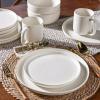 imageAmorArc Ceramic Dinnerware Sets Wavy Rim Stoneware Plates and Bowls Sets Highly Chip and Crack Resistant  Dishwasher ampamp Microwave ampamp Oven Safe Dishes set Service for 4 12pcMatte Speckled White