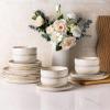 imageAmorArc Ceramic Dinnerware Sets Wavy Rim Stoneware Plates and Bowls Sets Highly Chip and Crack Resistant  Dishwasher ampamp Microwave ampamp Oven Safe Dishes set Service for 4 12pcCappuccino