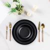 imageAmorArc Ceramic Dinnerware Sets Wavy Rim Stoneware Plates and Bowls Sets Highly Chip and Crack Resistant  Dishwasher ampamp Microwave ampamp Oven Safe Dishes set Service for 4 12pcMatte Black