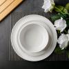 imageAmorArc Ceramic Dinnerware Sets Wavy Rim Stoneware Plates and Bowls Sets Highly Chip and Crack Resistant  Dishwasher ampamp Microwave ampamp Oven Safe Dishes set Service for 4 12pcMatte White