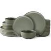 imageAmorArc Ceramic Dinnerware Sets Wavy Rim Stoneware Plates and Bowls Sets Highly Chip and Crack Resistant  Dishwasher ampamp Microwave ampamp Oven Safe Dishes set Service for 4 12pcReactive Matte