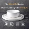 imageAmorArc Ceramic Dinnerware Sets for 4Stoneware Plates and Bowls SetsChip and Crack Resistant  Dishwasher ampamp Microwave Safe Ceramic DishesService for 4 12pcWhiteWhite