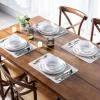 imageAmorArc Ceramic Dinnerware Sets for 4Stoneware Plates and Bowls SetsChip and Crack Resistant  Dishwasher ampamp Microwave Safe Ceramic DishesService for 4 12pcWhiteWhite