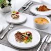 imageAmorArc Ceramic Dinnerware Sets for 4Stoneware Plates and Bowls SetsChip and Crack Resistant  Dishwasher ampamp Microwave Safe Ceramic DishesService for 4 12pcWhiteWhite