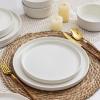 imageAmorArc Ceramic Dinnerware Sets for 4Stoneware Plates and Bowls SetsChip and Crack Resistant  Dishwasher ampamp Microwave Safe Ceramic DishesService for 4 12pcWhiteCream