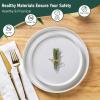 imageAmorArc Ceramic Dinnerware Sets for 4Stoneware Plates and Bowls SetsChip and Crack Resistant  Dishwasher ampamp Microwave Safe Ceramic DishesService for 4 12pcWhiteWhite