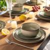 image:imageAmorArc Ceramic Plates Set of 6 85 Inch Reactive Glaze Stoneware Dessert Salad Appetizer Small Dinner Plates Microwave Dishwasher Safe Scratch Resistant Dishes Set for KitchenReactive Glaze