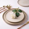 image:imageAmorArc Ceramic Plates Set of 6 85 Inch Reactive Glaze Stoneware Dessert Salad Appetizer Small Dinner Plates Microwave Dishwasher Safe Scratch Resistant Dishes Set for KitchenCappuccino