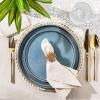 image:imageAmorArc Ceramic Plates Set of 6 85 Inch Reactive Glaze Stoneware Dessert Salad Appetizer Small Dinner Plates Microwave Dishwasher Safe Scratch Resistant Dishes Set for KitchenCeylon Blue