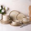 image:imageAmorArc Ceramic Plates Set of 6 85 Inch Reactive Glaze Stoneware Dessert Salad Appetizer Small Dinner Plates Microwave Dishwasher Safe Scratch Resistant Dishes Set for KitchenCappuccino
