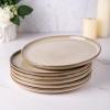 image:imageAmorArc Ceramic Plates Set of 6 85 Inch Reactive Glaze Stoneware Dessert Salad Appetizer Small Dinner Plates Microwave Dishwasher Safe Scratch Resistant Dishes Set for KitchenCappuccino